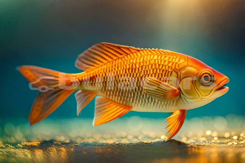 Big with watermark goldfish the sun water fish fish tank hd wallpaper ai generated free photo